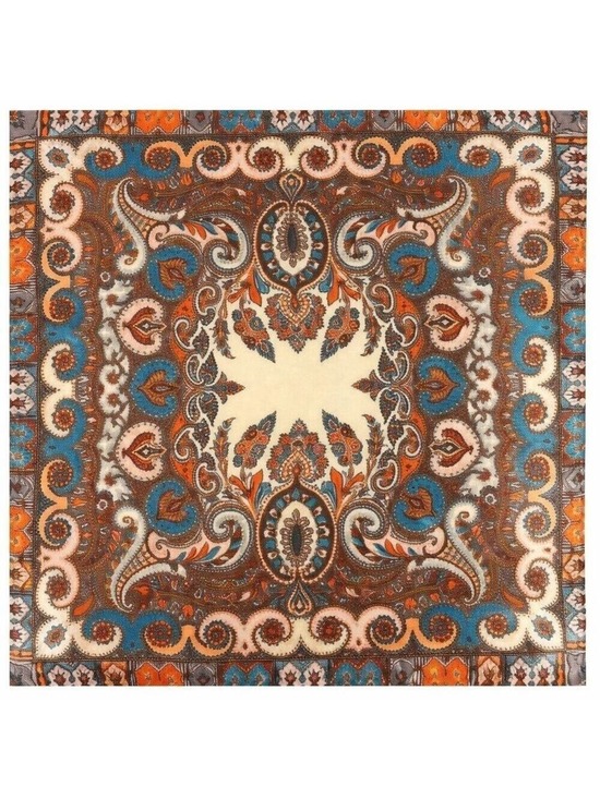 Flower Barn Accessories - Wild Rag Scarf Paisley Bandana Neckerchief Large 35 Inch Silk Feel